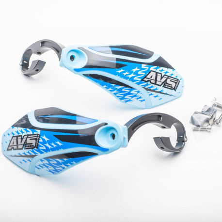 Handschützer AVS KIT DECO Alu-Lasche Hellblau/Schwarz