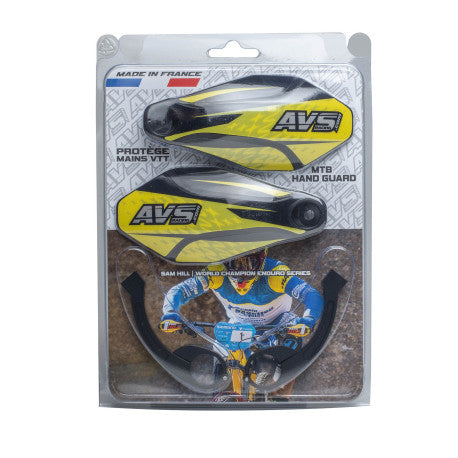 Handschutz AVS KIT DECO Alu-Lasche Schwarz/Gelb
