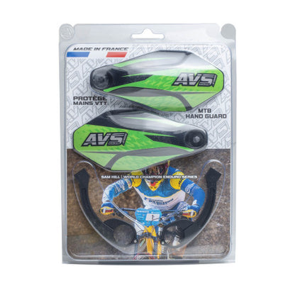 Handschutz AVS KIT DECO Alu-Halterung Schwarz/Grün
