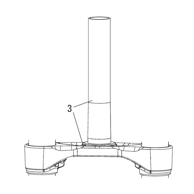 Untere Gabelbrücke ROCKSHOX BOXXER C1, 0 mm Offset