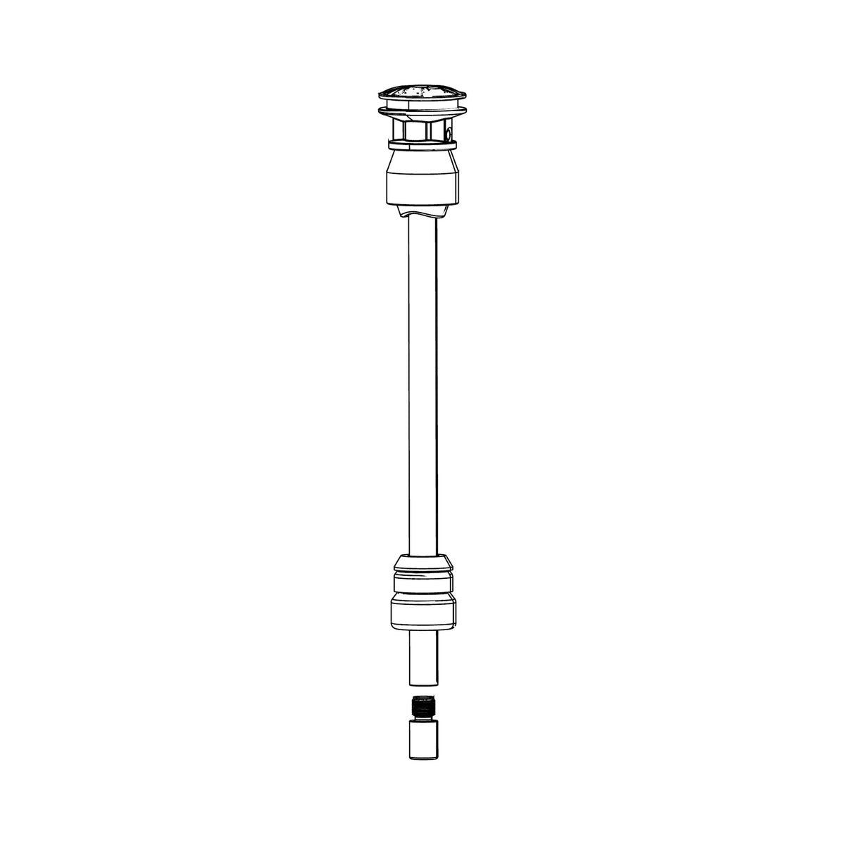 ROCKSHOX DEBONAIR Luftfederschaft-Set 100 mm für 29" (35 mm) für SID C1 (2021) — technische Abbildung