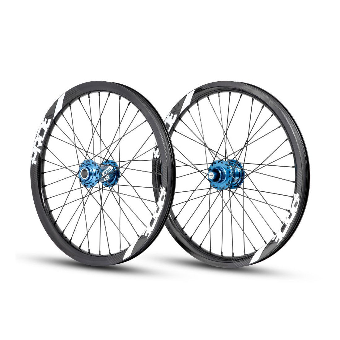 Laufradsatz PRIDE 20" (406mm) Carbon Gravity Gloss Disc / Pride Control Achsen 20/10mm Blau