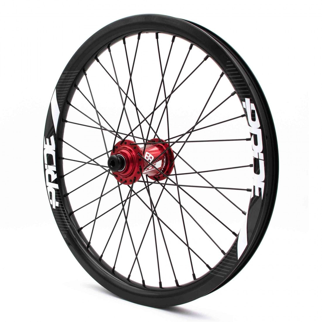 Laufradsatz-Paar PRIDE 20" (406 mm) Carbon Gravity Gloss Disc Pride Control Achsen 20/10 mm Rot