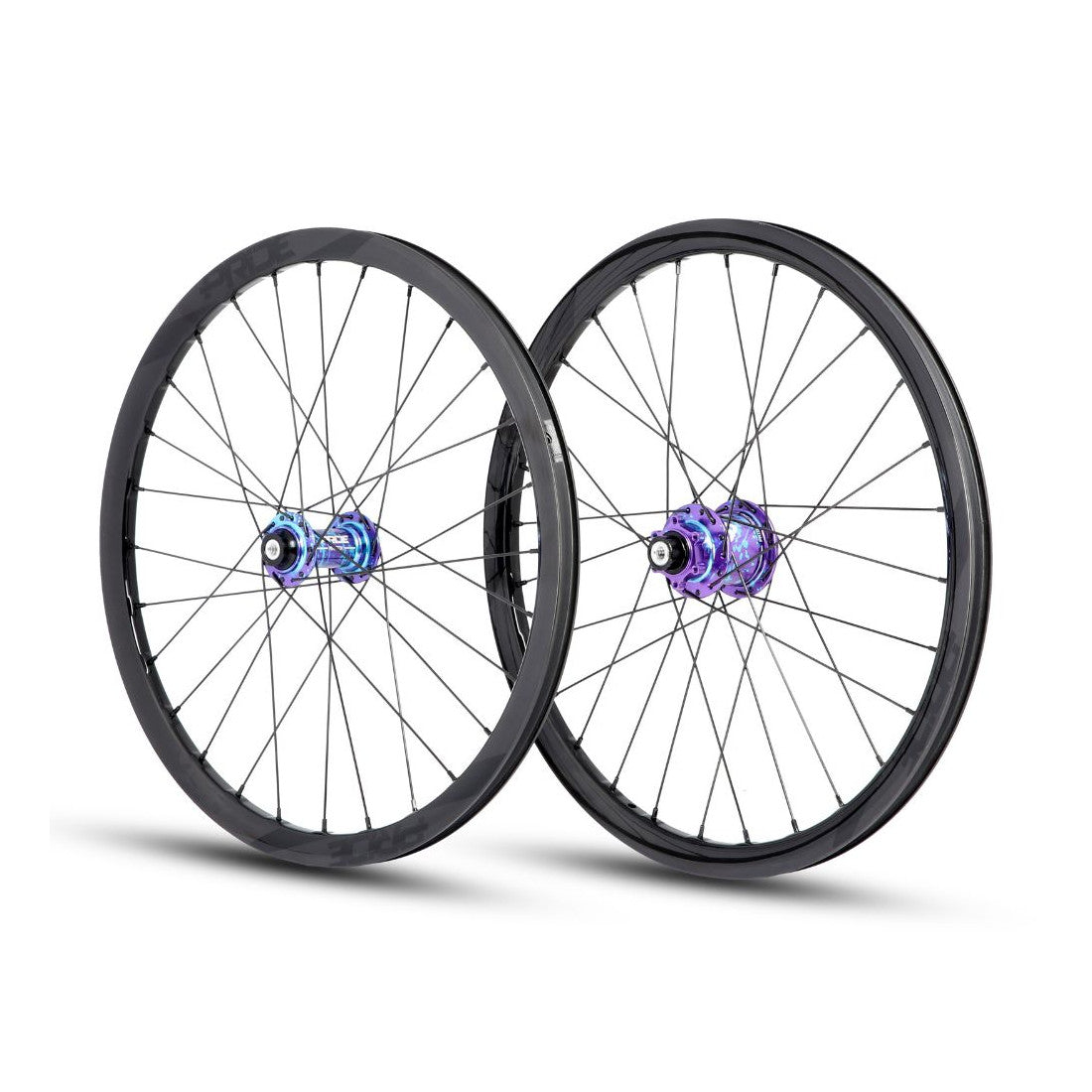 Laufradsatz PRIDE 20" (451mm) Karbon Wave Gloss Black Disc Matrix Achsen 10/10mm Splash