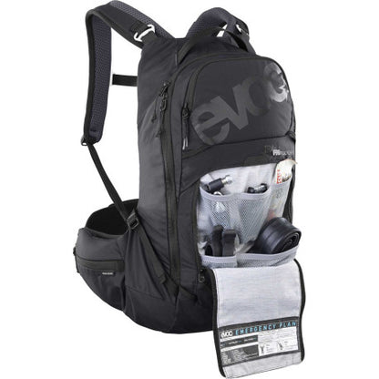 Rucksack mit Rückenprotektor EVOC TRAIL PRO BLACKLINE 16 L Schwarz