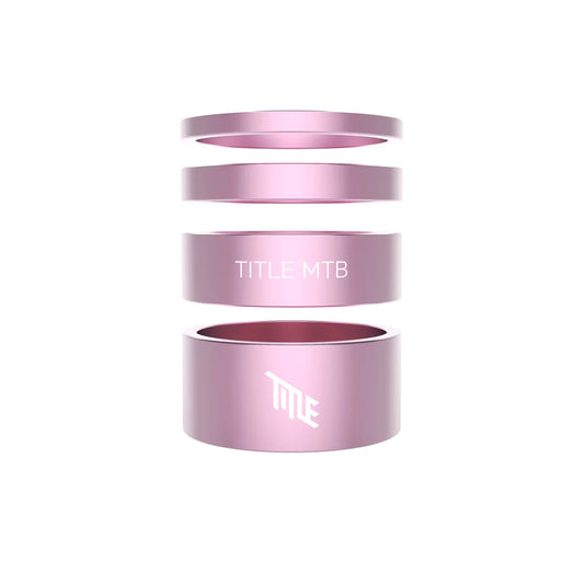 Steuersatz-Spacer TITLE Aluminium 1-1/8" Rosa