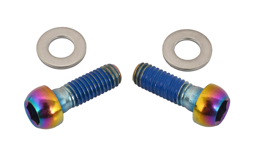 Ein Paar SRAM-Bremssattel-Befestigungsschrauben aus Edelstahl, Rainbow-Ausführung #00.5318.006.005
