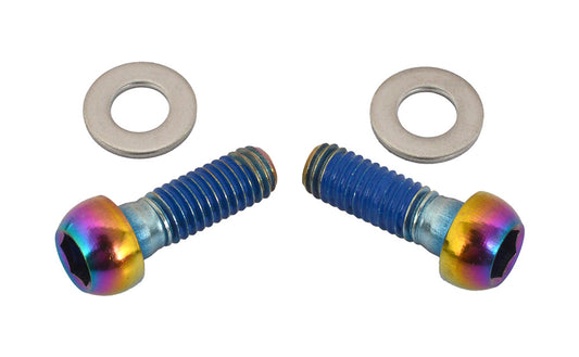 Ein Paar SRAM-Bremssattel-Befestigungsschrauben aus Edelstahl, Rainbow-Ausführung #00.5318.006.005