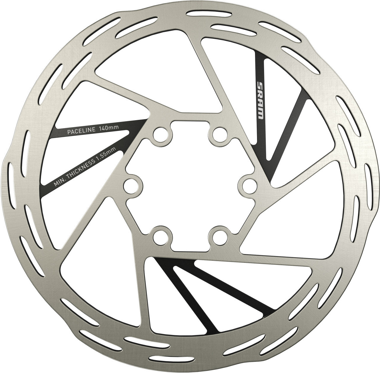 SRAM PACELINE 6-Loch-Scheibe, Silber/Schwarz