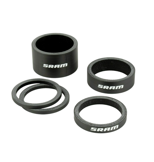 SRAM Lenkkopfspacer Carbon Schwarz/Weiß