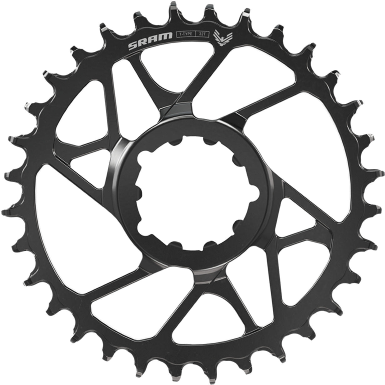 Mono Kettenblatt SRAM S1000 T-TYPE EAGLE BOOST 12V Aluminium Direct Mount Offset 3mm Schwarz