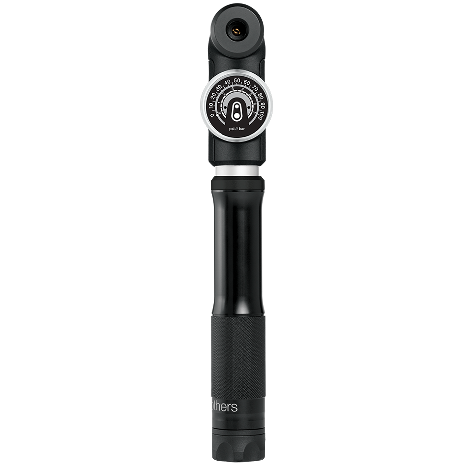 CRANKBROTHERS STERLING S Handpumpe mit Manometer Midnight Edition