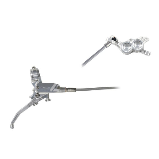 Bremse hinten HOPE TECH 4 E4 BRAIDED Durit Aviation Silber