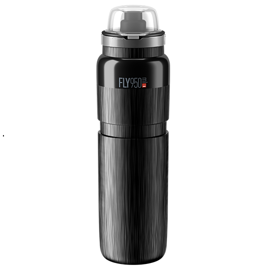 ELITE FLY VTT TEX Trinkflasche Schwarz/Grau