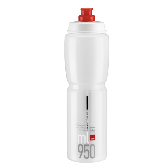 ELITE JET Transparent Logo Trinkflasche Rot