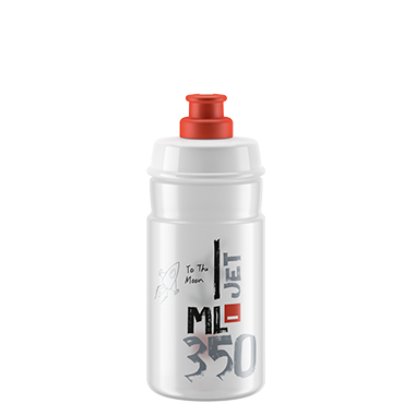 ELITE JET Transparent Logo Trinkflasche Rot