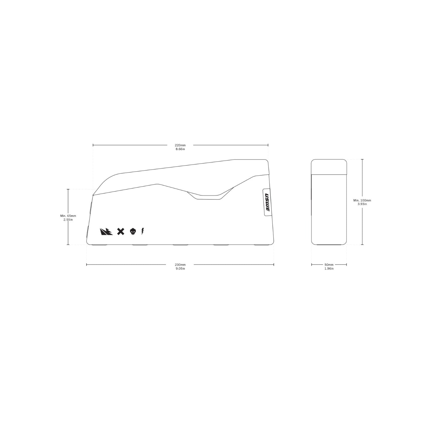 USWE Rahmentasche TOP TUBE MAGNETIC 1.2 L Schwarz