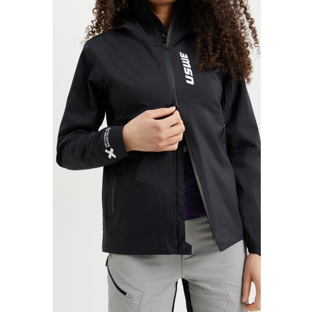 USWE WATERPROOF Jacke Frau Schwarz