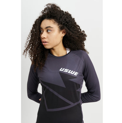 Trikot USWE BERG MTB Langarm Damen Schwarz