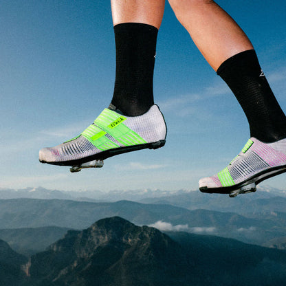 Rennradschuhe FIZIK VENTO POWERSTRAP AEROWAVE Violett/Grün