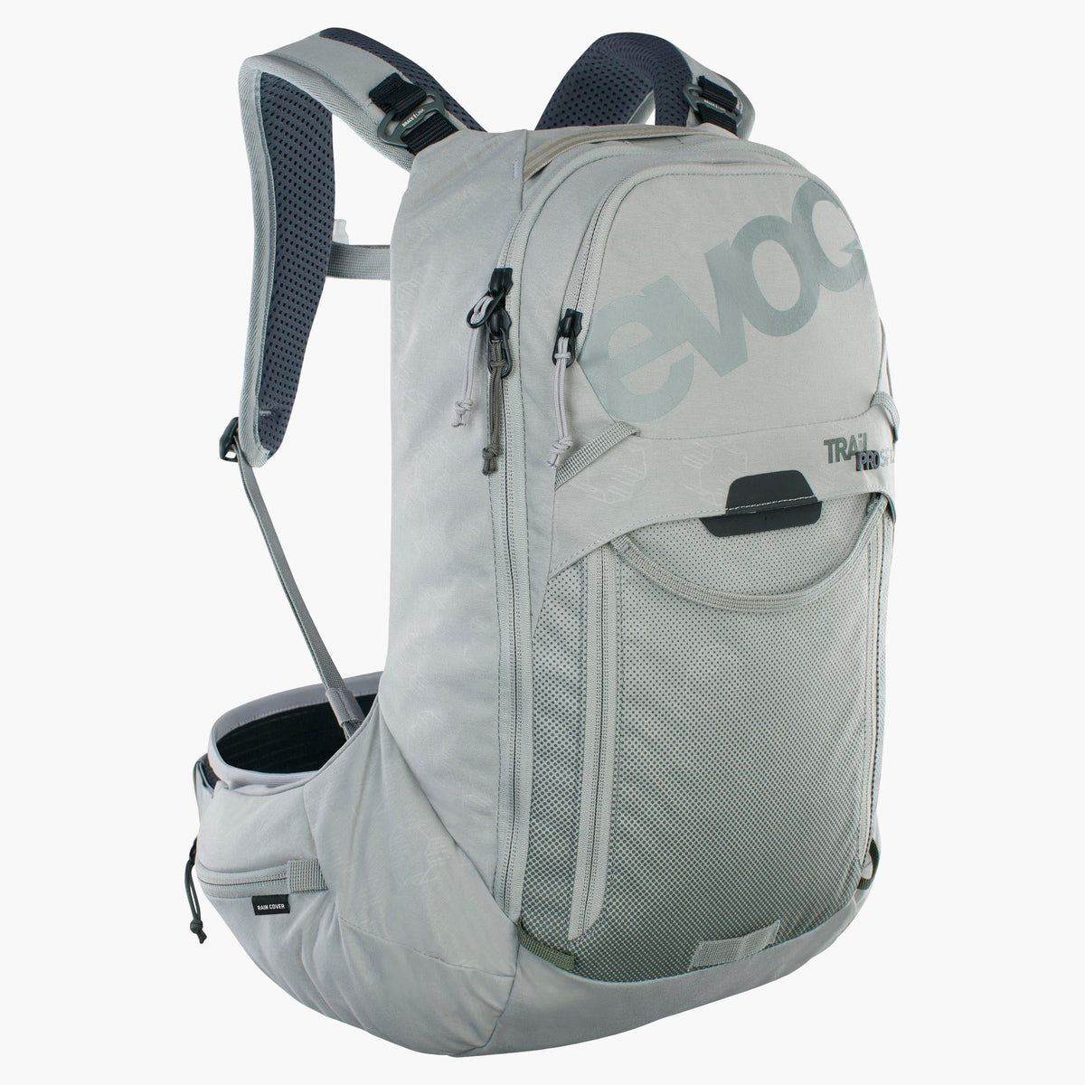 EVOC TRAIL PRO SF 12L Rucksack mit Rückenprotektor Grau – Ansicht 1